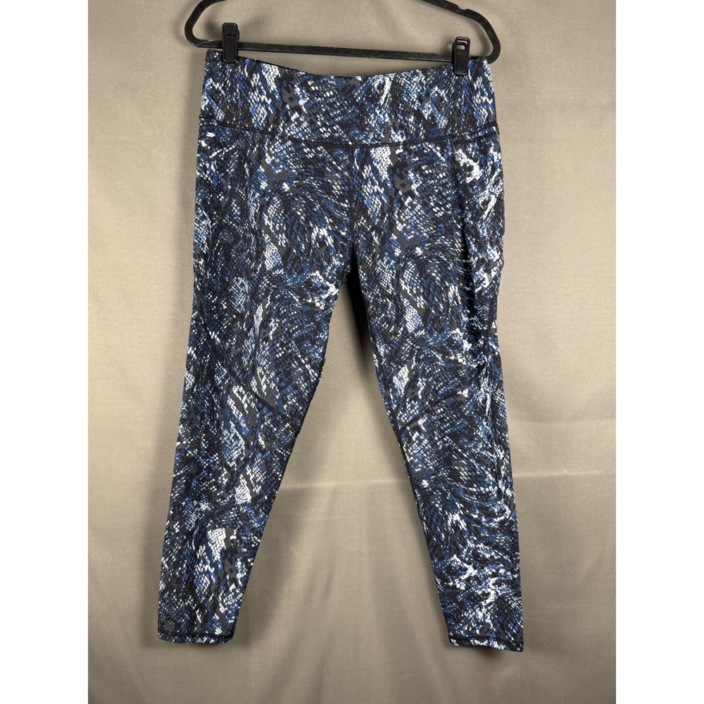Sweaty Betty The Power Leggings Womens XL Blue Snakeskin 7/8 Length SB5400A 78